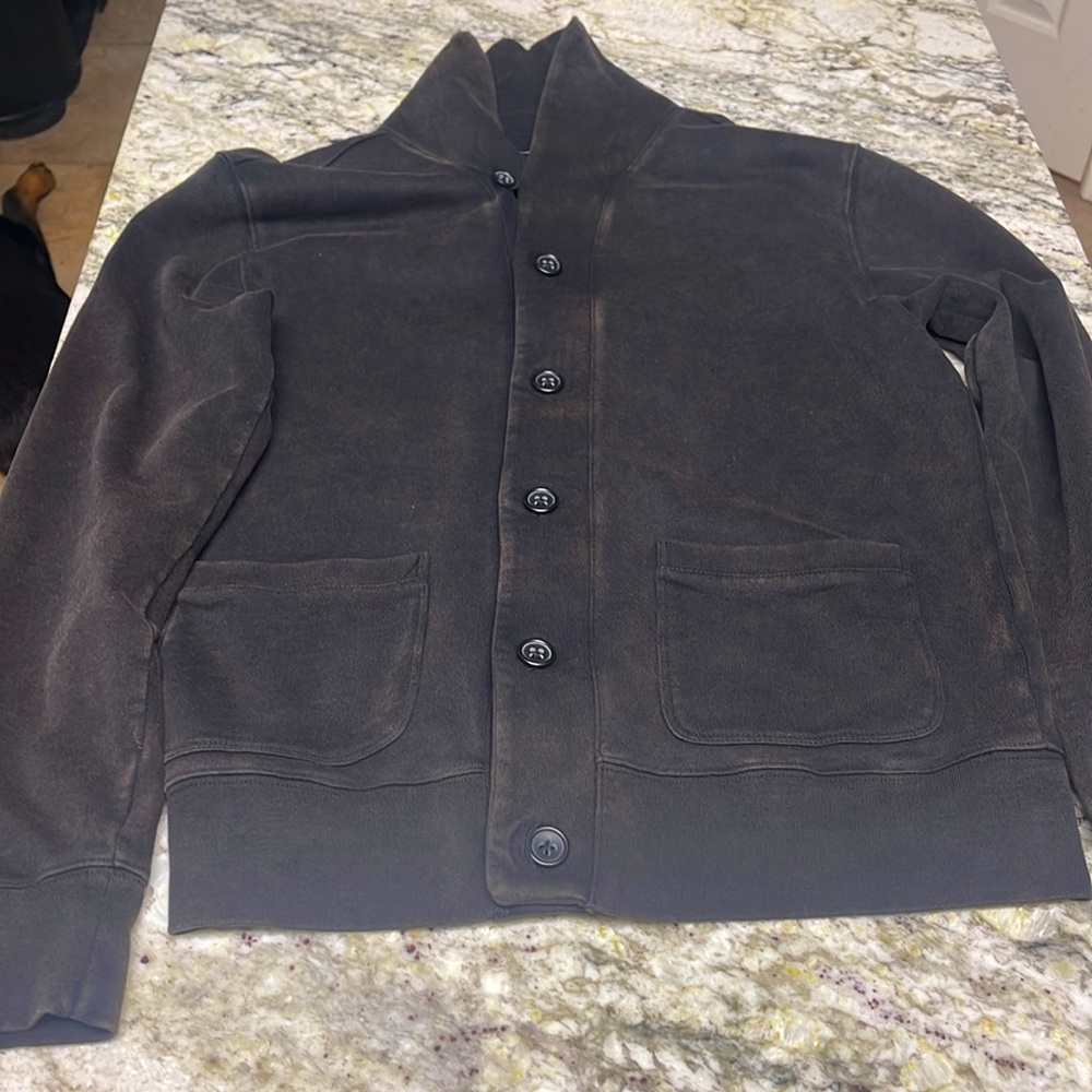 Men’s Gap Black Brown Cardigan Size M - Picture 5 of 7